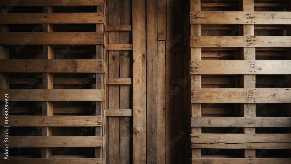Wood background created from old crates in a cellar featuring aged texture. Wood background created from old crates in a cellar featuring aged texture.