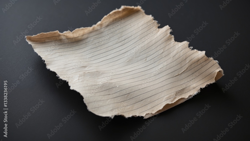 Notepad sheet separated against a black background Notepad sheet separated against a black background