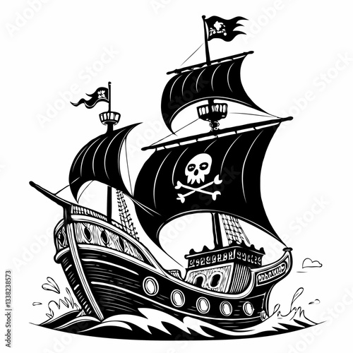 pirate ship silhouette