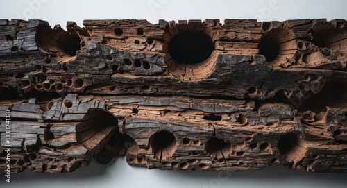 Rotten damaged wood is consumed by termites as they prefer wood over iron or construction materials.