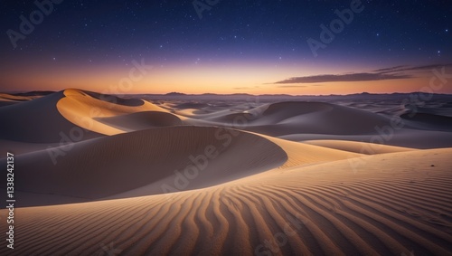 Fototapeta Naklejka Na Ścianę i Meble -  Nighttime in the desert sand dunes