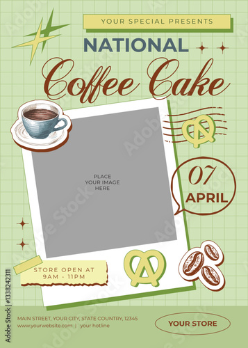 National Coffee Cake Day Flyer