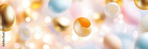 Pastel And Golden Eggs With A Touch Of Mystique