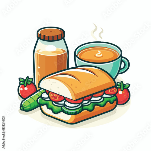 bread, baguette, meal, meat, fresh, food, background, cucumber, carrot, lunch, cuisine, coriander, sandwich, asian, traditional, vietnamese, pork, vietnam, sliced, closeup, cilantro, vegetable, street