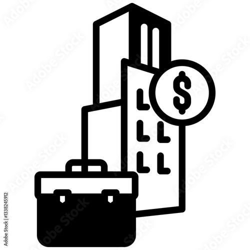 Company icon in Mix Filled Style. Simple Vector Design. Simple Vector Outline Filled Icon