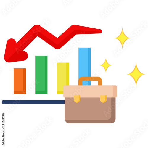 Failure icon in Flat Color Style. Simple Vector Design. Simple Vector Flat Icon