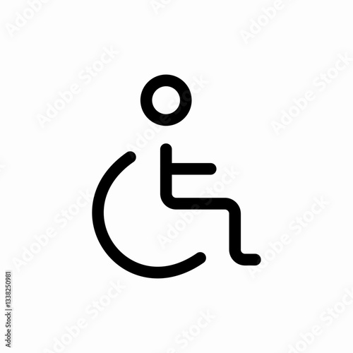 Wheelchair accessibility icon vector sign