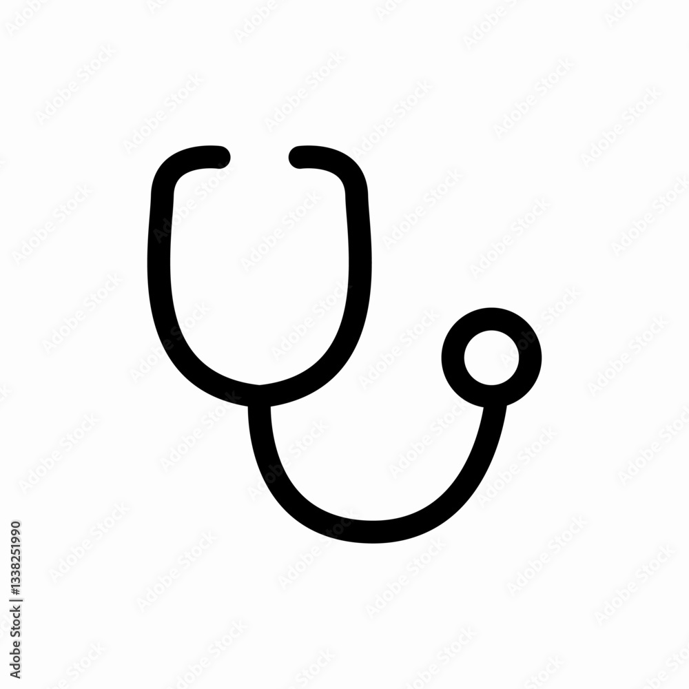 Stethoscope diagnostic tool icon vector sign Stethoscope diagnostic tool icon vector sign
