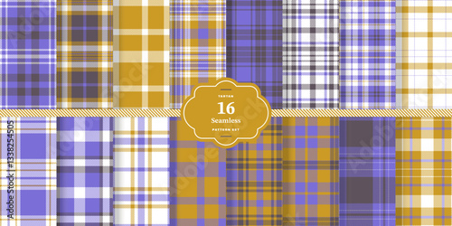 Cream Bisque Seamless Tartan with Soft Vanilla accents Textile Design