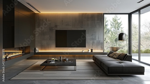 tv lounge with modern sitting interior