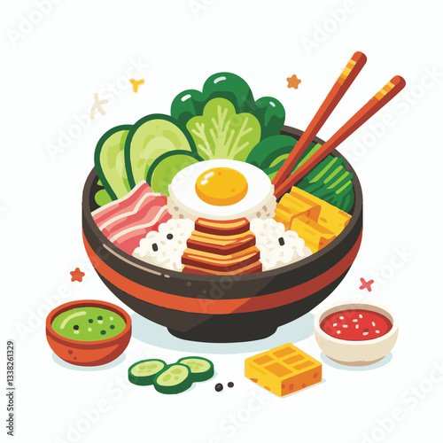 bibimbap, asian, cuisine, meal, healthy, delicious, food, rice, gourmet, korean food, vegetable, cooking, dinner, fresh, colorful, bowl, lunch, traditional, dish, egg, beef, spicy, korean, carrot, mea