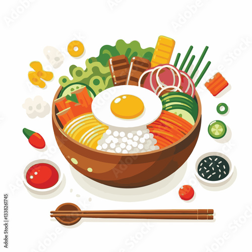 bibimbap, asian, cuisine, meal, healthy, delicious, food, rice, gourmet, korean food, vegetable, cooking, dinner, fresh, colorful, bowl, lunch, traditional, dish, egg, beef, spicy, korean, carrot, mea