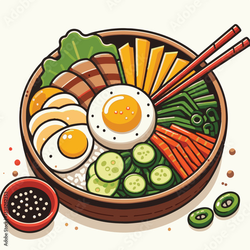 bibimbap, asian, cuisine, meal, healthy, delicious, food, rice, gourmet, korean food, vegetable, cooking, dinner, fresh, colorful, bowl, lunch, traditional, dish, egg, beef, spicy, korean, carrot, mea