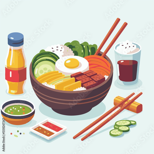 bibimbap, asian, cuisine, meal, healthy, delicious, food, rice, gourmet, korean food, vegetable, cooking, dinner, fresh, colorful, bowl, lunch, traditional, dish, egg, beef, spicy, korean, carrot, mea