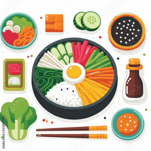 bibimbap, asian, cuisine, meal, healthy, delicious, food, rice, gourmet, korean food, vegetable, cooking, dinner, fresh, colorful, bowl, lunch, traditional, dish, egg, beef, spicy, korean, carrot, mea