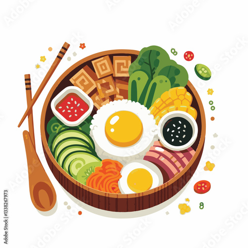 bibimbap, asian, cuisine, meal, healthy, delicious, food, rice, gourmet, korean food, vegetable, cooking, dinner, fresh, colorful, bowl, lunch, traditional, dish, egg, beef, spicy, korean, carrot, mea