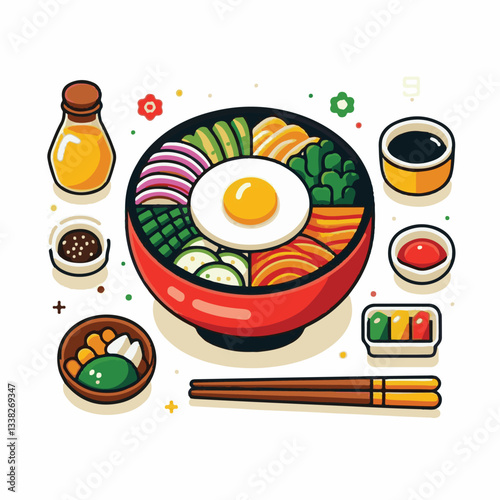 bibimbap, asian, cuisine, meal, healthy, delicious, food, rice, gourmet, korean food, vegetable, cooking, dinner, fresh, colorful, bowl, lunch, traditional, dish, egg, beef, spicy, korean, carrot, mea