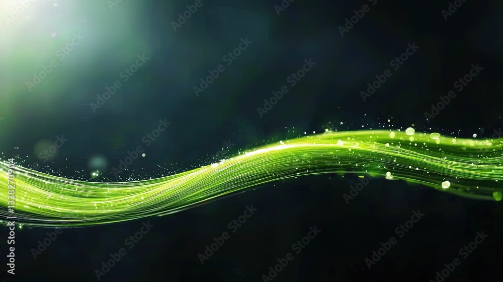 Obraz premium Abstract Green Wave