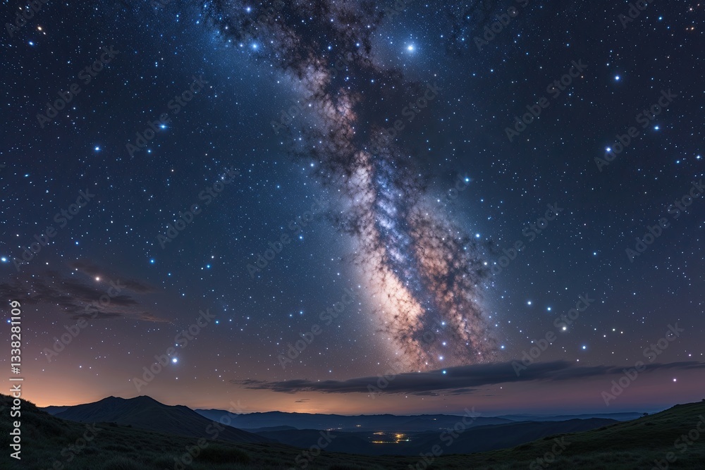 Fototapeta premium Serene Milky Way Surrounded by Stars for a Cosmic Escape Under a Twinkling Galaxy