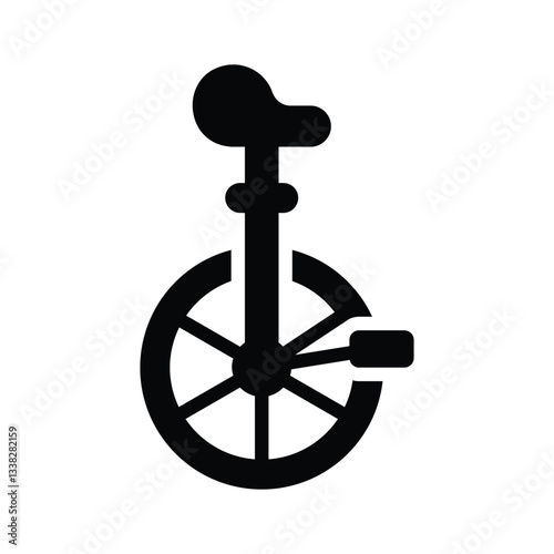 A customizable glyph icon showing carnival unicycle