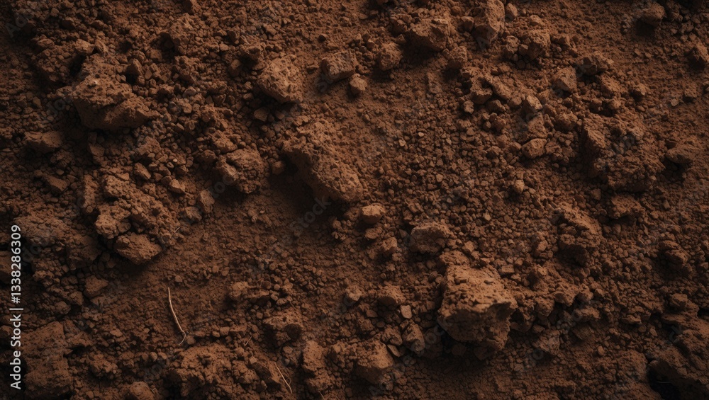 Textured surface of the ground viewed from above. Fertile soil. Textured surface of the ground viewed from above. Fertile soil.