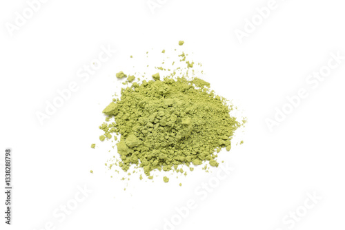 Isolated of green tea, green powder 