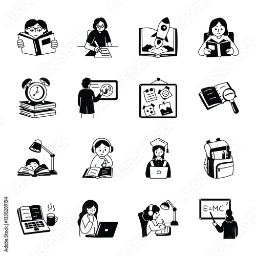 Collection of Hand Drawn Study Illustrations 

