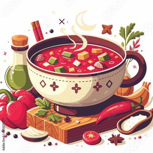 soup, food, borscht, bowl, ukrainian, dish, lunch, dinner, vegetable, beet, cream, cuisine, borsch, beetroot, red, meat, traditional, healthy, meal, homemade, hot, gourmet, plate, garlic, tasty, cooki