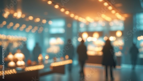 Wallpaper Mural Blurry dark office background, contemporary lifestyle interior. Torontodigital.ca