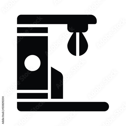 Easy to use glyph style icon of punch bag machine
