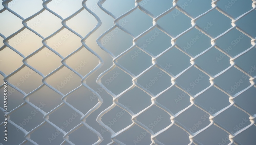 Fototapeta premium mesh fence made of metal