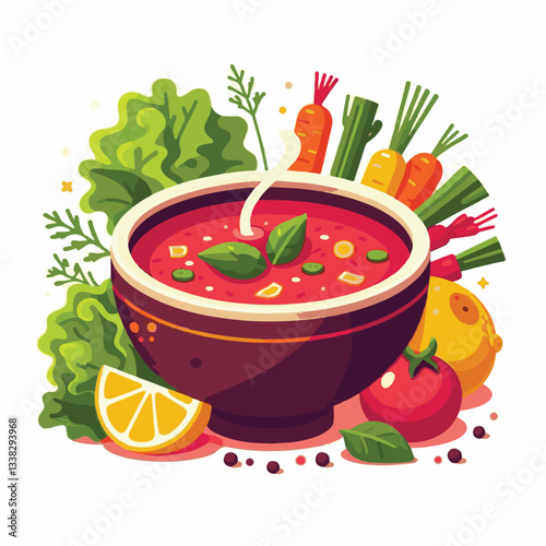 soup, food, borscht, bowl, ukrainian, dish, lunch, dinner, vegetable, beet, cream, cuisine, borsch, beetroot, red, meat, traditional, healthy, meal, homemade, hot, gourmet, plate, garlic, tasty, cooki