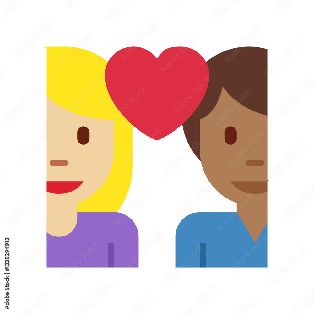 Fototapeta premium Couple with Heart 