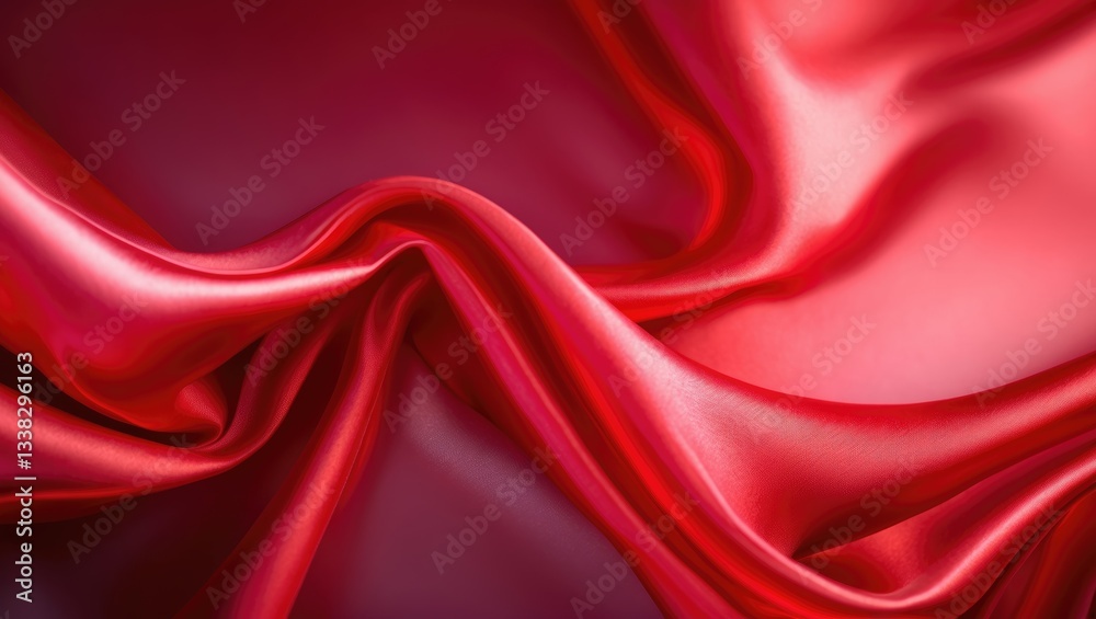 Obraz premium red silk or satin - abstract backdrop