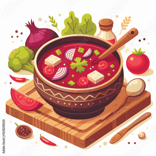 soup, food, borscht, bowl, ukrainian, dish, lunch, dinner, vegetable, beet, cream, cuisine, borsch, beetroot, red, meat, traditional, healthy, meal, homemade, hot, gourmet, plate, garlic, tasty, cooki
