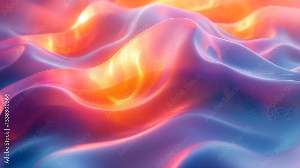 A pastel-colored holographic gradient with glowing geometric patterns evoking a sense of wonder and nostalgia. Generative AI A pastel-colored holographic gradient with glowing geometric patterns evoking a sense of wonder and nostalgia. Generative AI