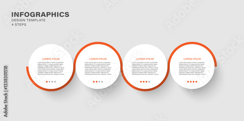 4 steps infographics design template. Minimalistic vector design