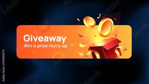 Exclusive Giveaway Voucher Discount Banner–Modern Promotional Coupon Ad Vector Design for E-Commerce, Sales and Offers