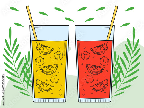 Beverage Concept Illustration Stylish and Beautiful