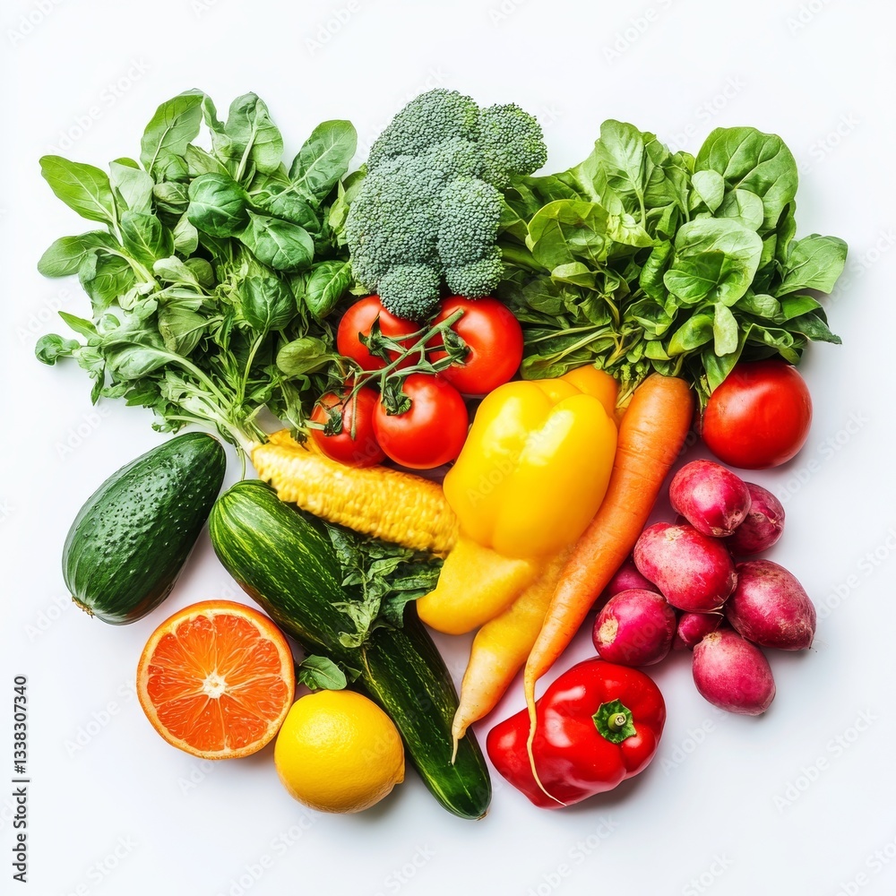 fresh food in white background fresh food in white background