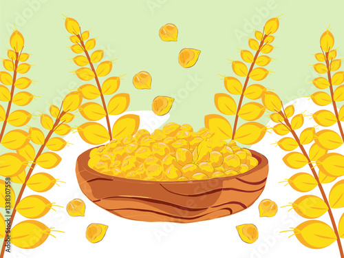 Grains Concept Illustration Stylish and Beautiful