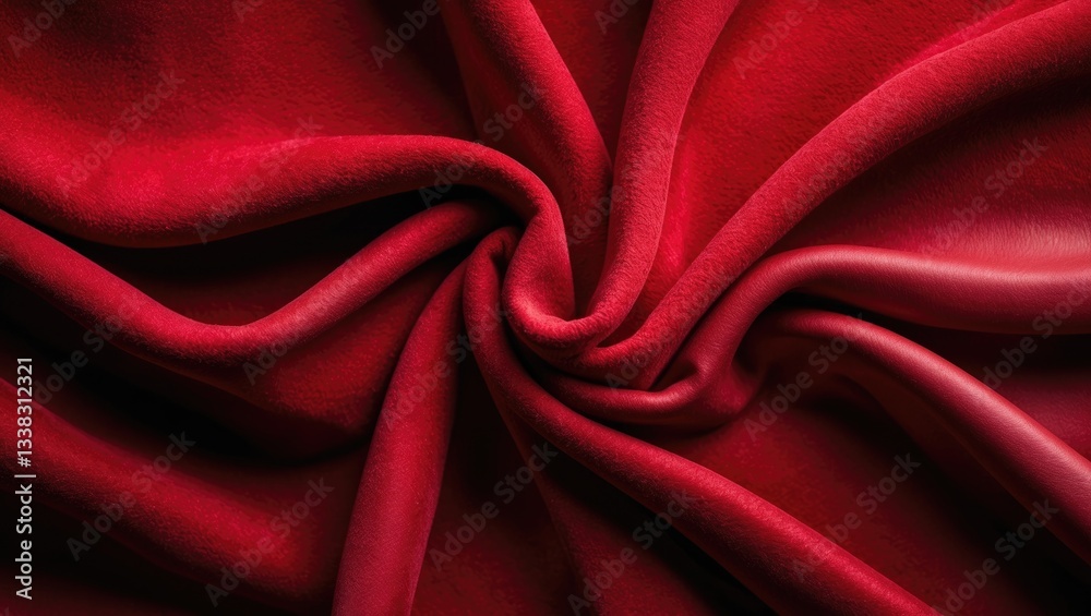 Obraz premium Red suede used as a macro background photo. Texture of red suede leather.