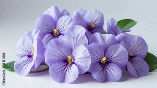 beautiful blue African violet on a white background photo