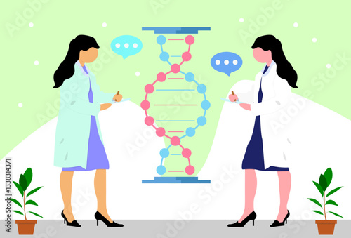 Bioethics Debate Concept Illustration Stylish and Beautiful