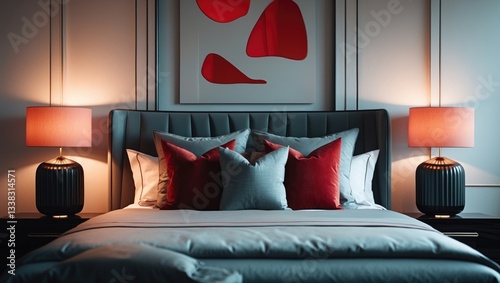 Stunning modern bedroom.