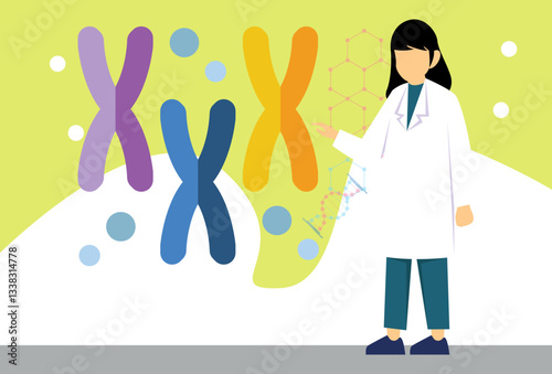 Chromosome Concept Illustration Stylish and Beautiful