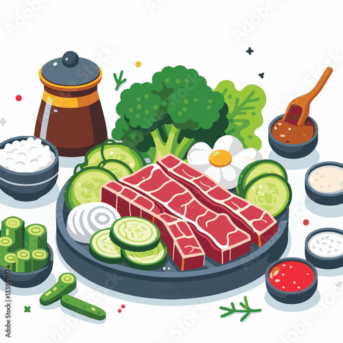 cuisine, meal, dish, meat, bulgogi, delicious, dinner, restaurant, beef, cooking, lunch, traditional, food, healthy, gourmet, asian, background, menu, spicy, plate, bbq, korean, korean food, barbecue,