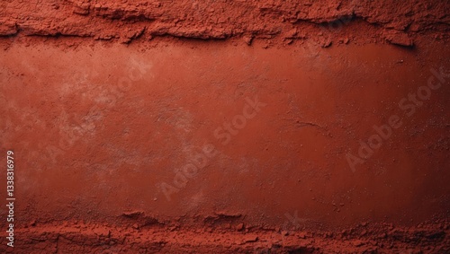 Red dry grungy clay surface texture.