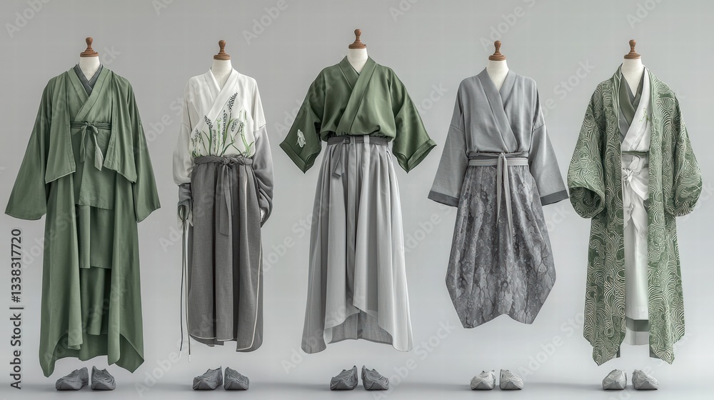 Elegant Collection of Traditional Garments on Display Elegant Collection of Traditional Garments on Display