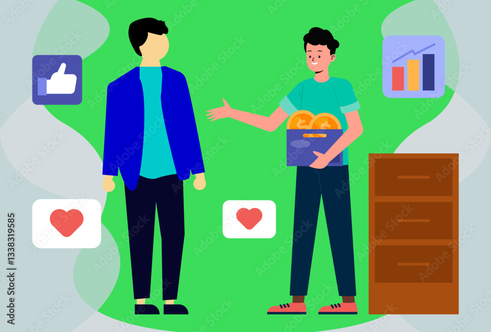 Obraz premium Customer Concept Illustration Stylish and Beautiful